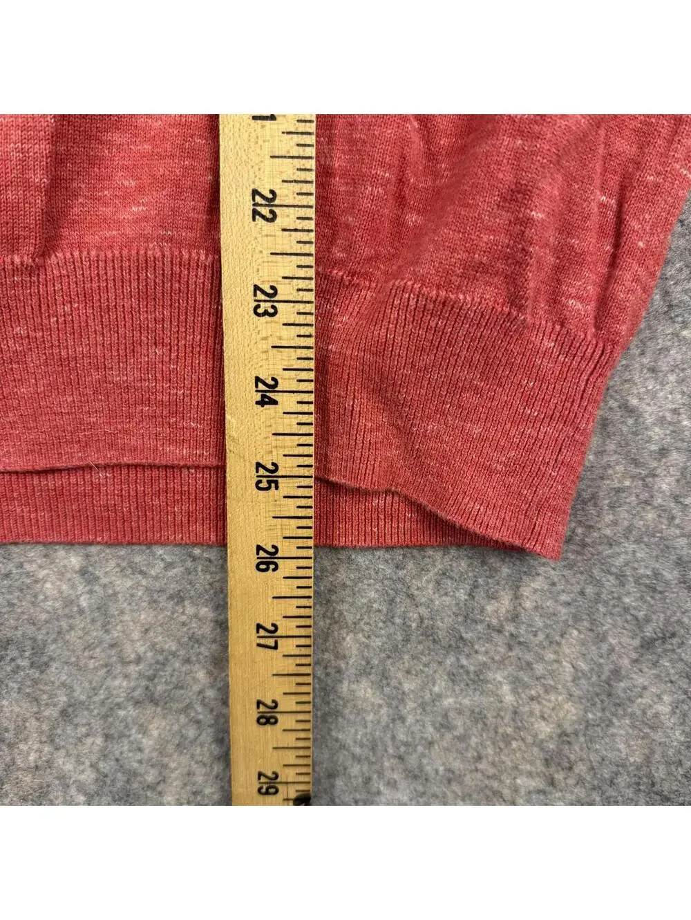 J. Crew Men’s Lightweight Sweatshirt Heather Red Medium Cotton EUC 796